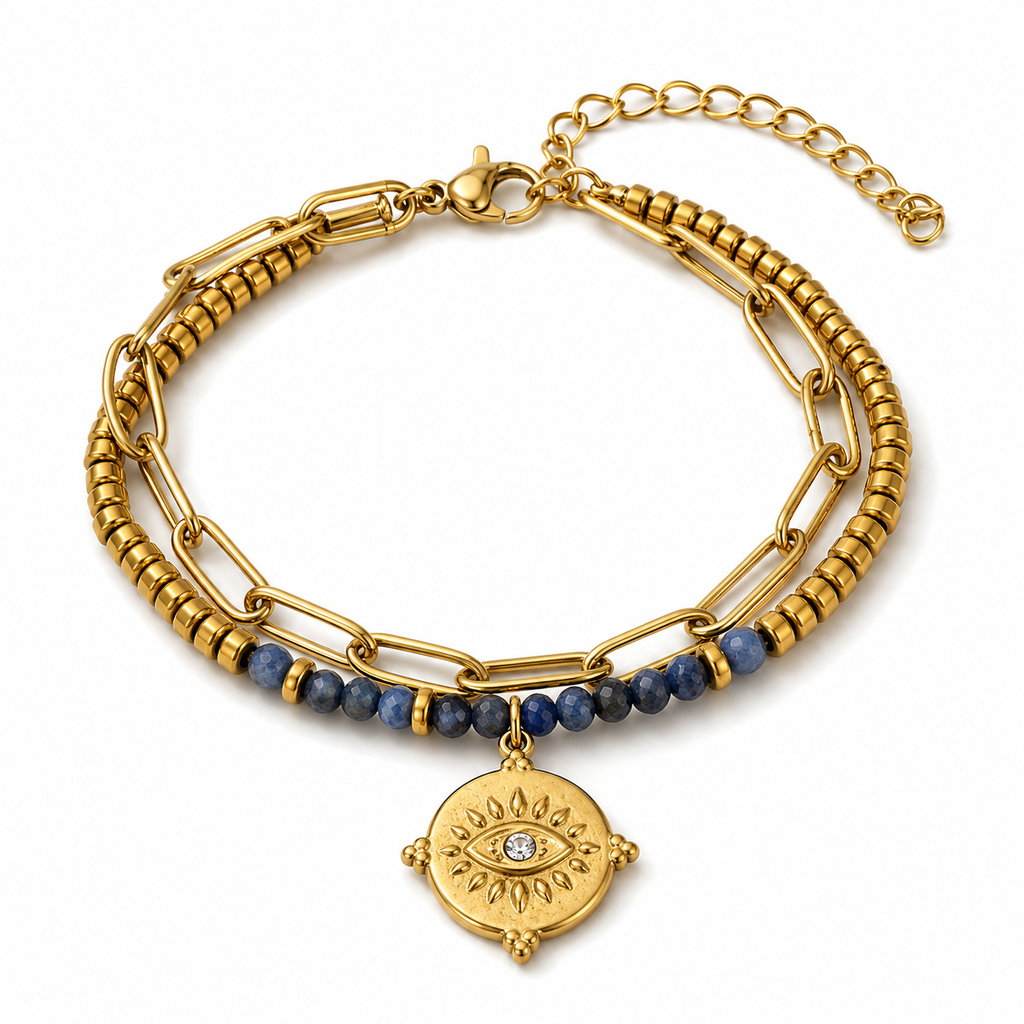 Blue Link Bracelet
