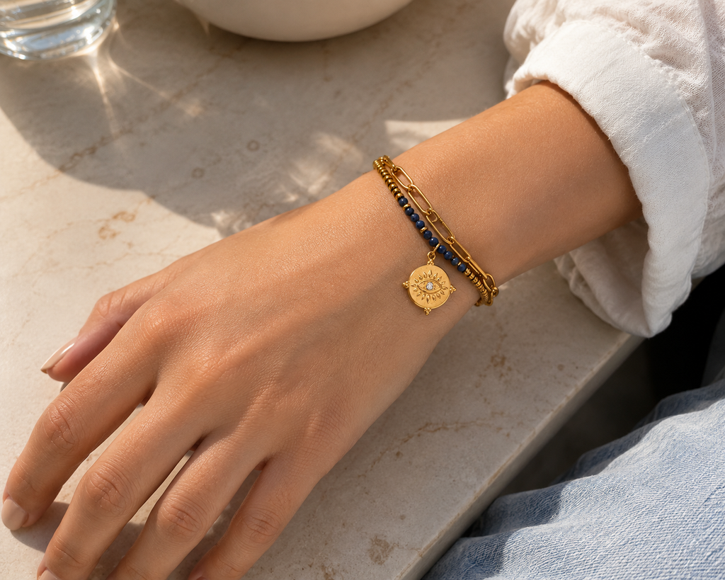 Blue Link Bracelet