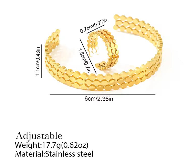 Vela Bracelet and Ring set