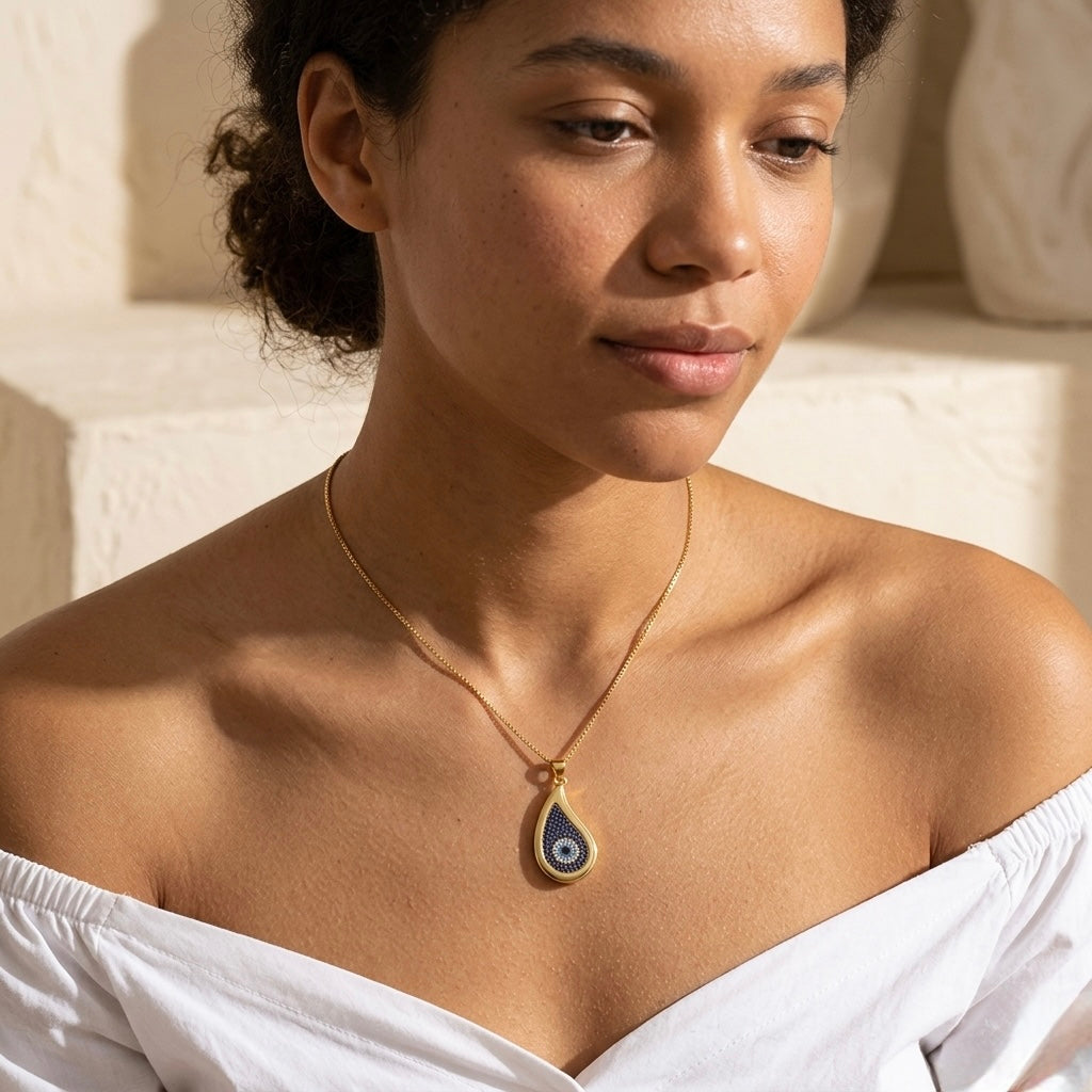 Nazar Drop Necklace